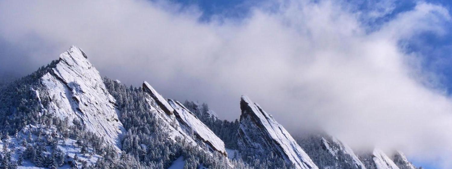 Flatirons with snow